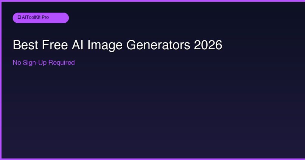 Best free AI image generators comparison 2026