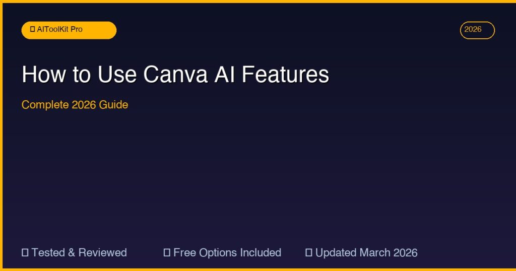 Canva AI features complete guide 2026