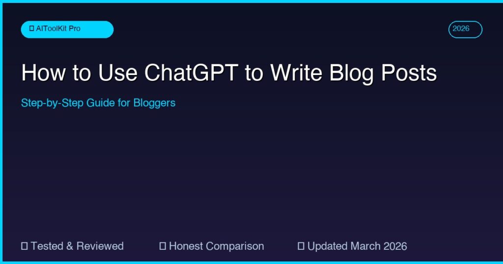 How to use ChatGPT for blogging step by step