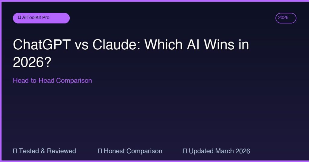 ChatGPT vs Claude AI chatbot comparison 2026