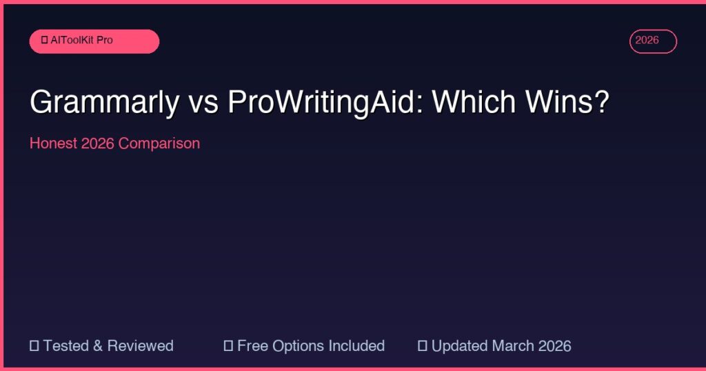 Grammarly vs ProWritingAid grammar checker comparison