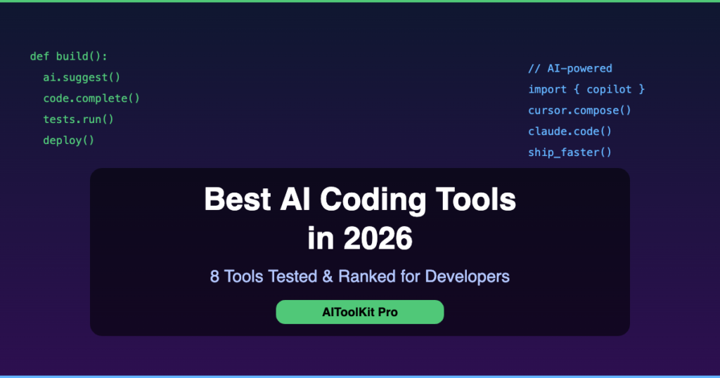 Best AI coding tools in 2026 - comparison of top AI coding assistants including GitHub Copilot, Cursor, Claude Code, and more