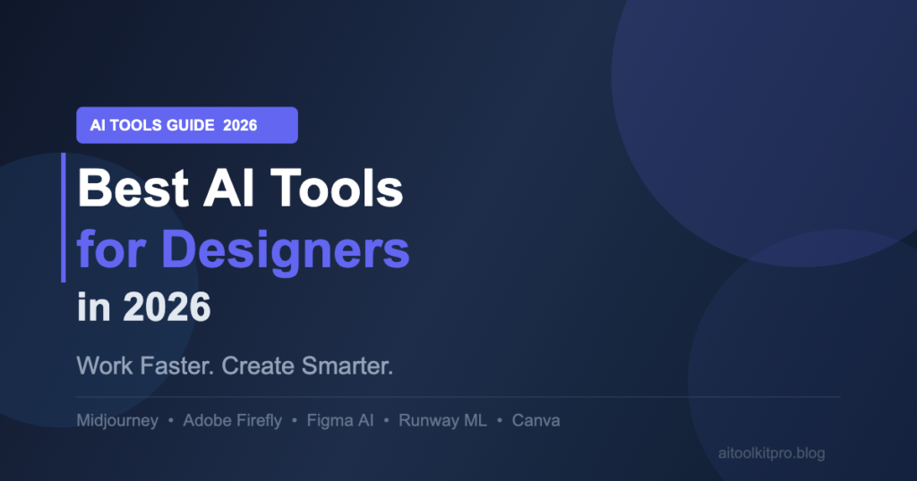 Best AI tools for designers in 2026 - featuring Midjourney, Adobe Firefly, Figma AI, Runway ML and Canva