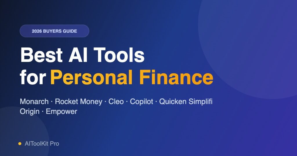 AI tools for personal finance dashboard interface