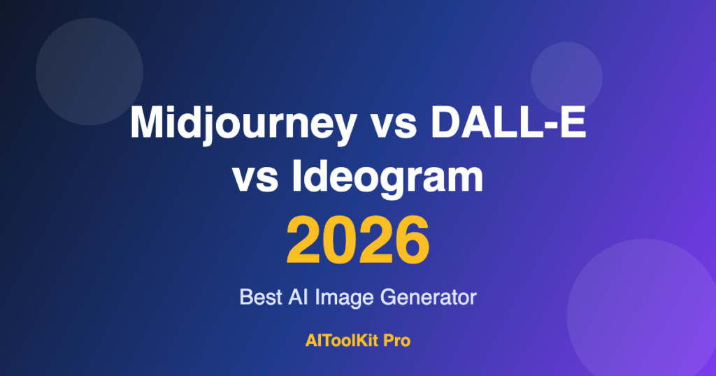 Midjourney vs DALL-E vs Ideogram 2026 best AI image generator comparison