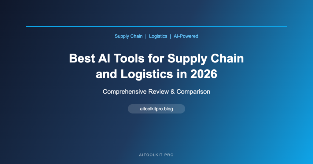 AI tools for supply chain and logistics dashboard interface