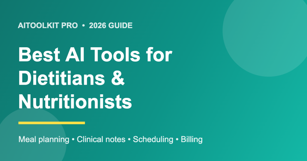 AI tools for dietitians and nutritionists dashboard interface 2026