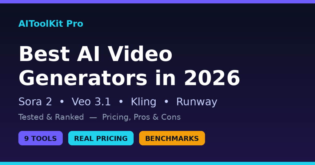 Best AI video generators in 2026 compared — Sora 2, Veo 3.1, Kling and Runway tested and ranked