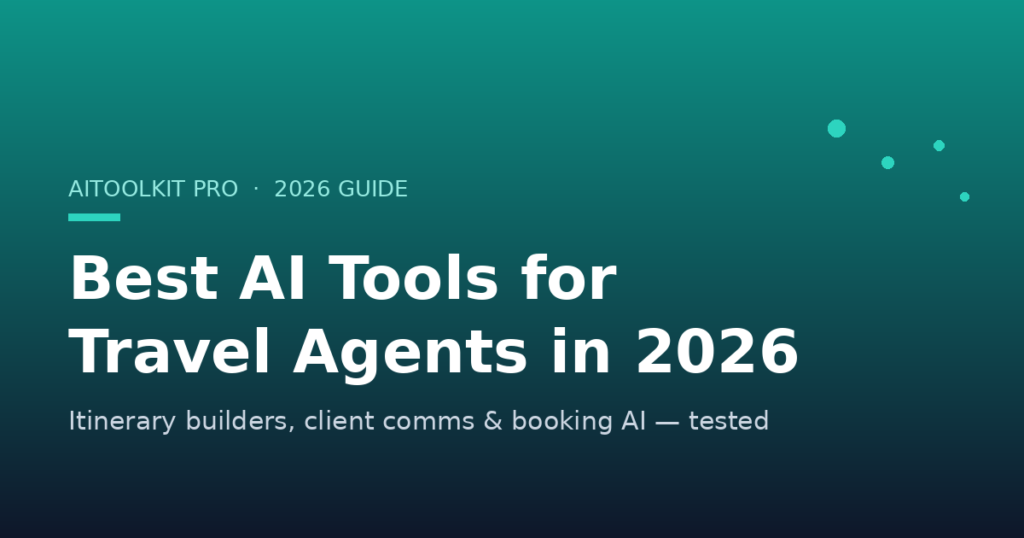 AI tools for travel agents dashboard and itinerary planning interface