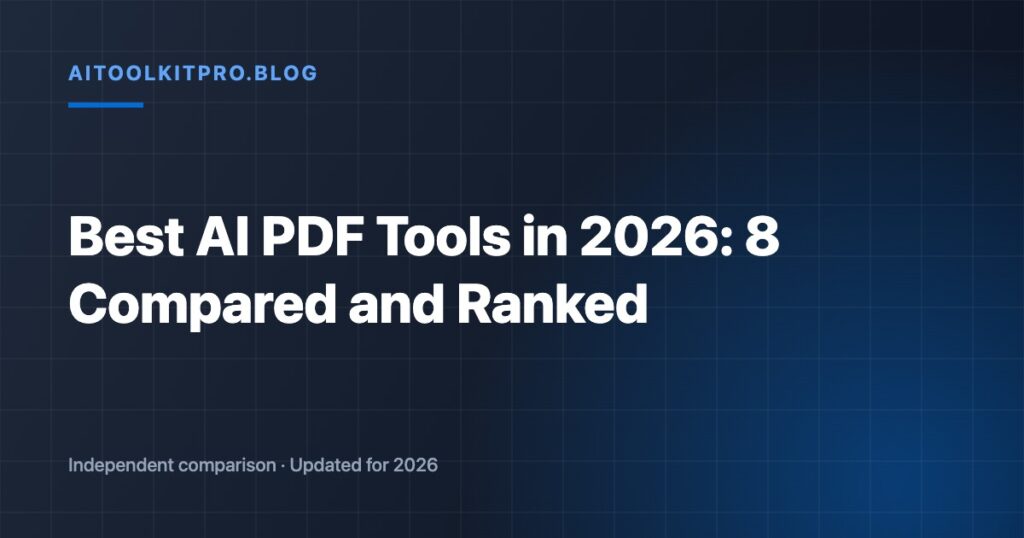 Best AI PDF Tools in 2026: 8 Compared and Ranked