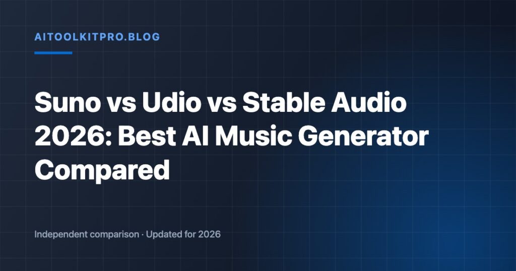 Suno vs Udio vs Stable Audio 2026: Best AI Music Generator Compared